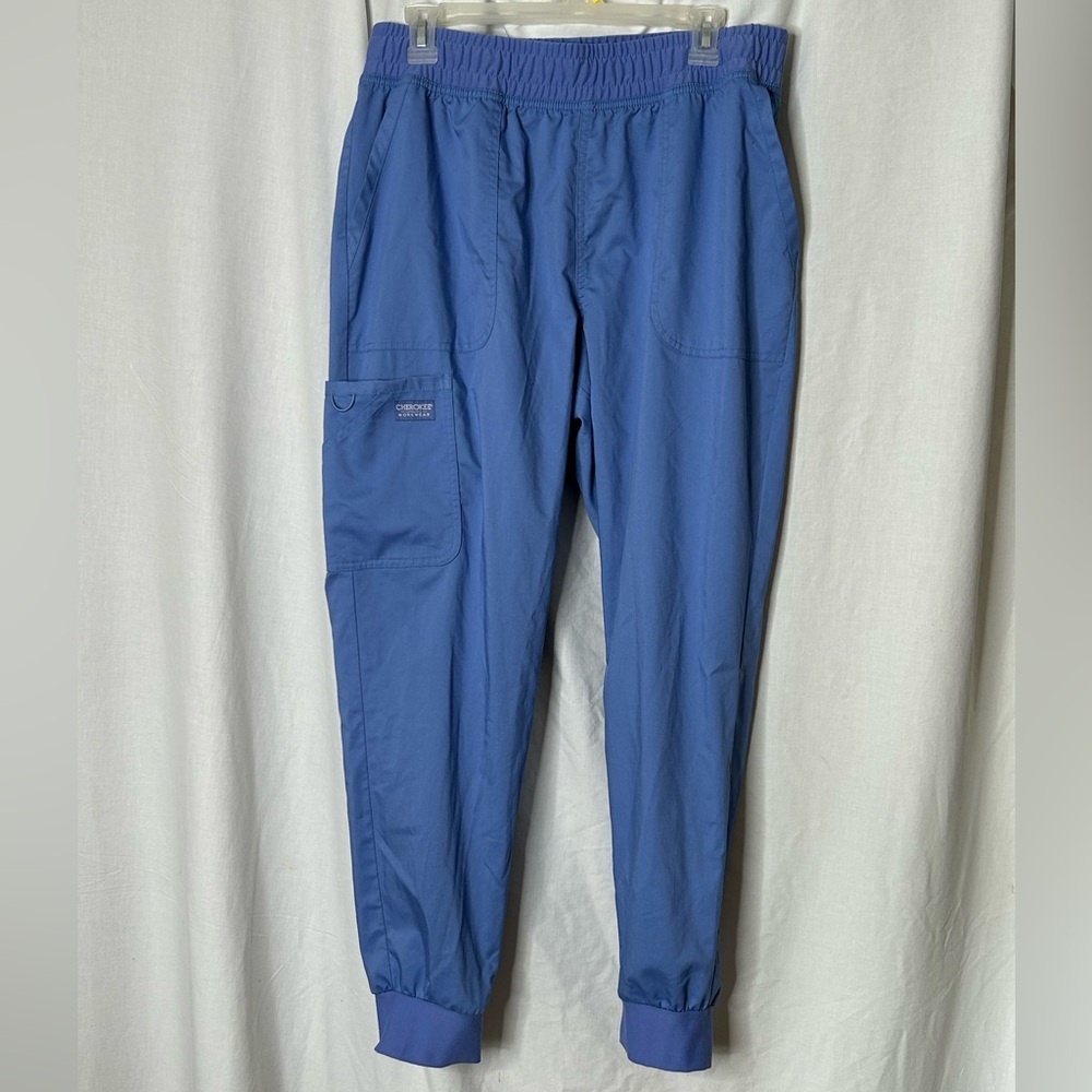 Cherokee Workwear Women's Large WW115 Blue Jogger Scrub Pants